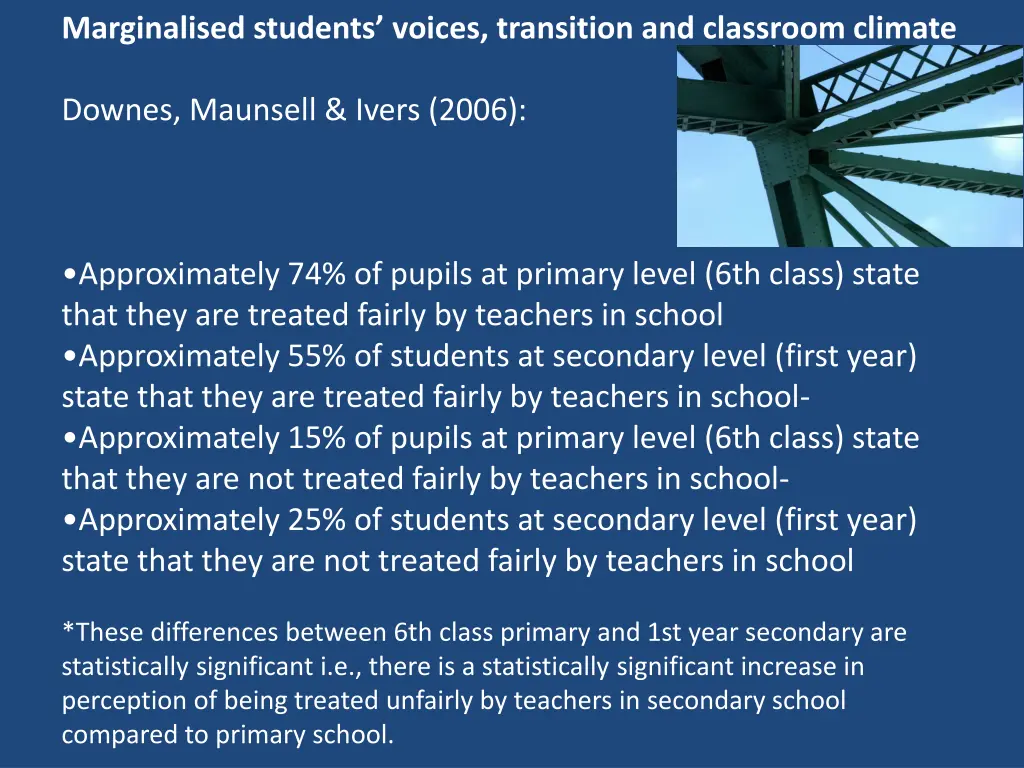 marginalised students voices transition