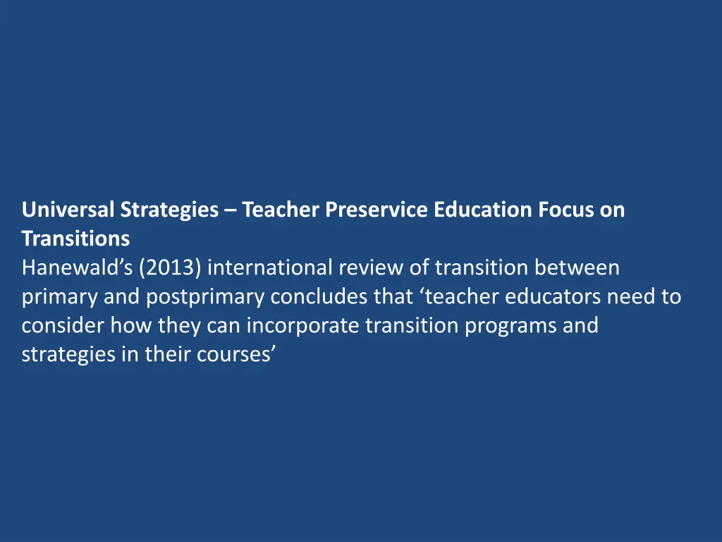 universal strategies teacher preservice education