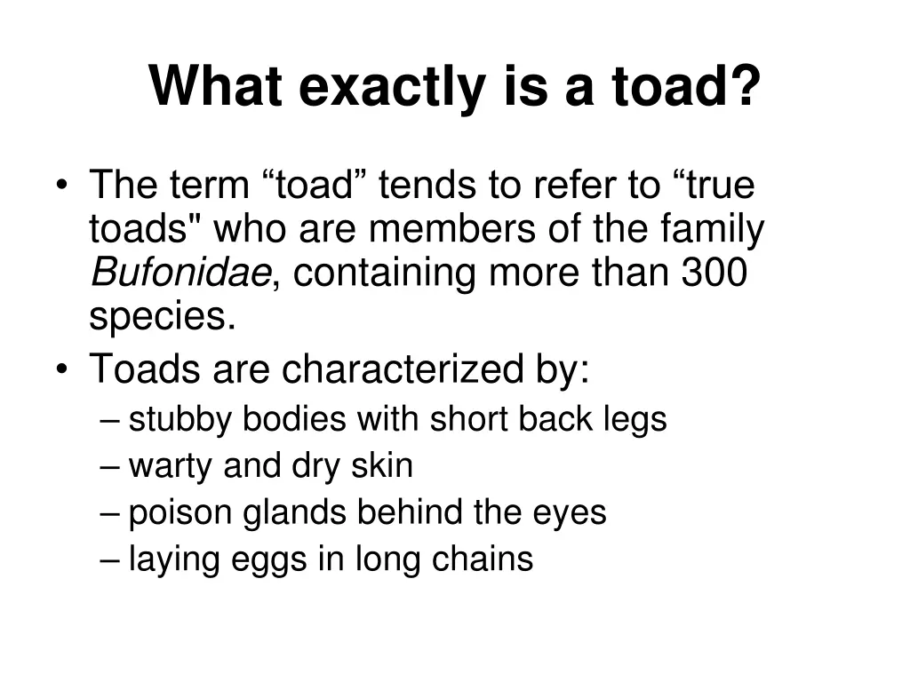 what exactly is a toad