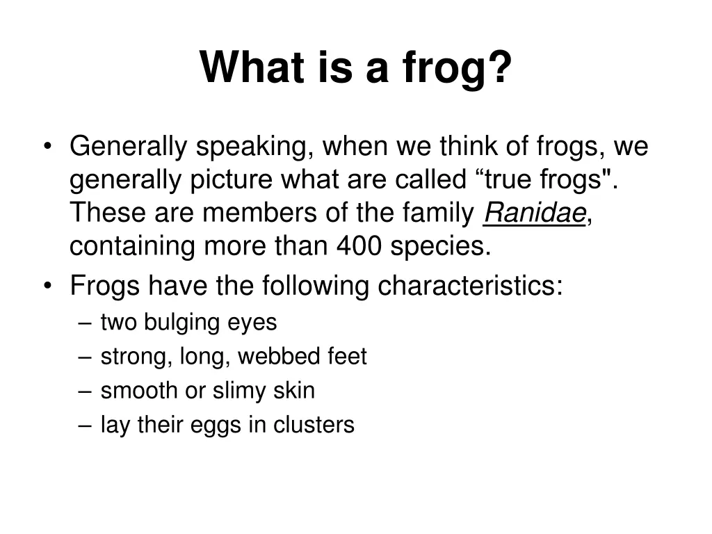 what is a frog