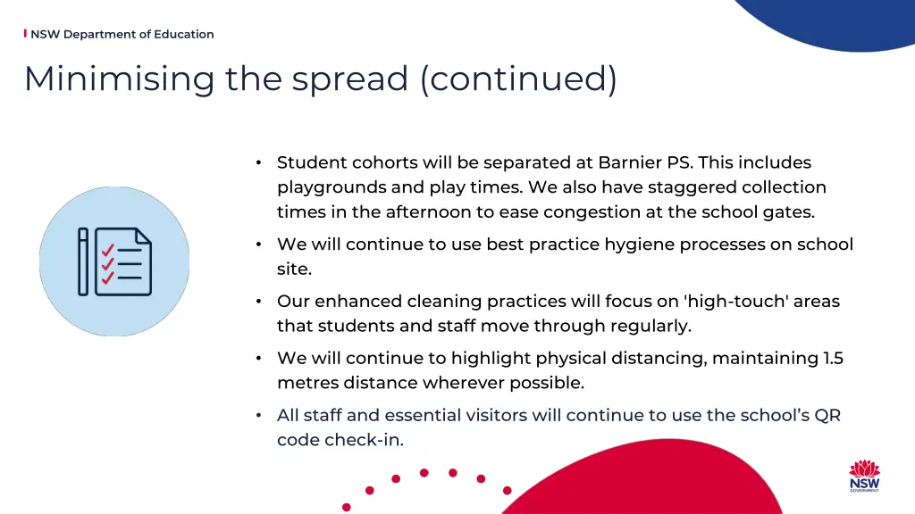 nsw department of education minimising the spread 1