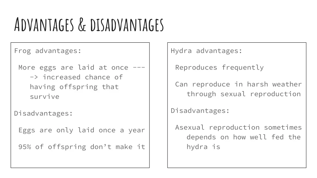 advantages disadvantages