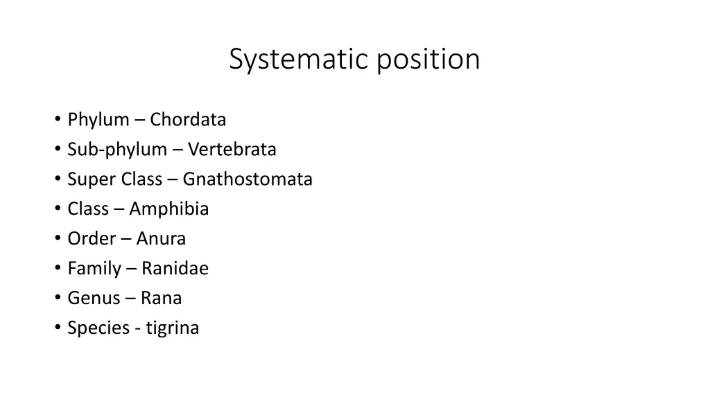 systematic position