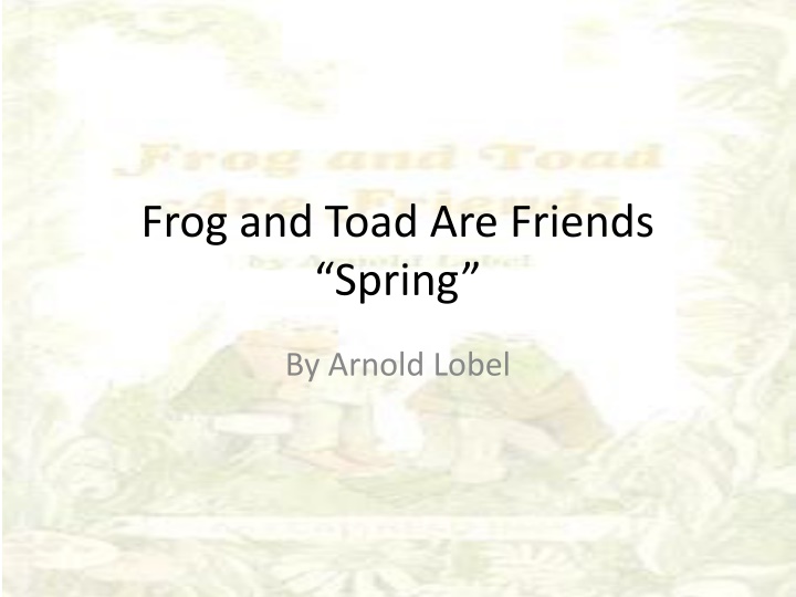 frog and toad are friends spring