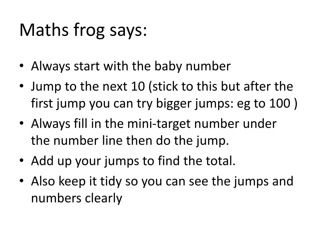 maths frog says