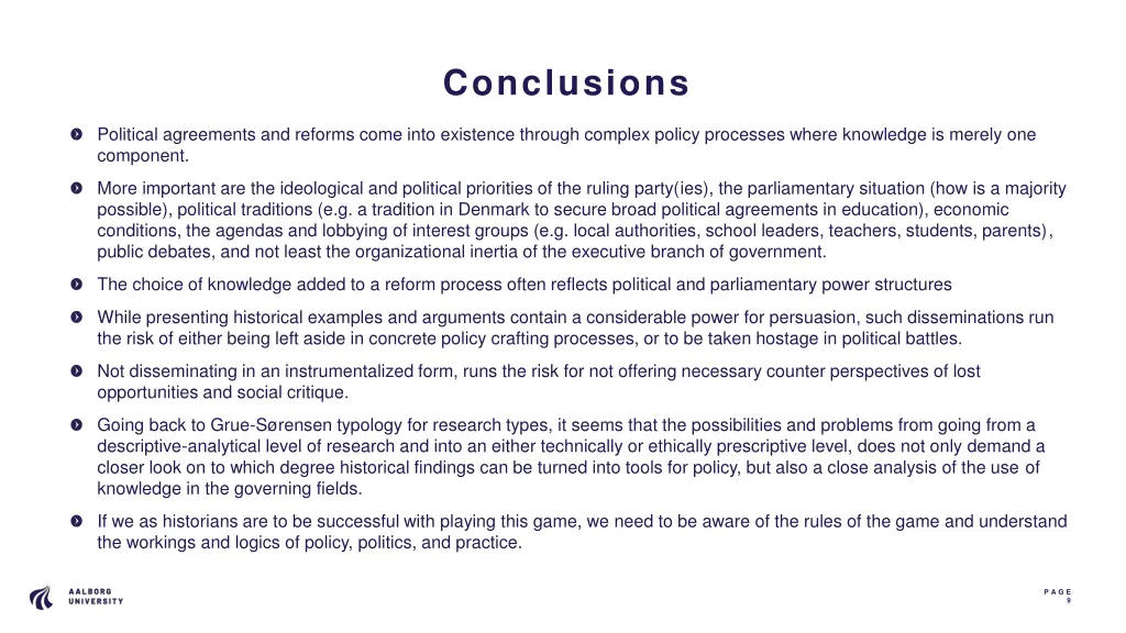 conclusions