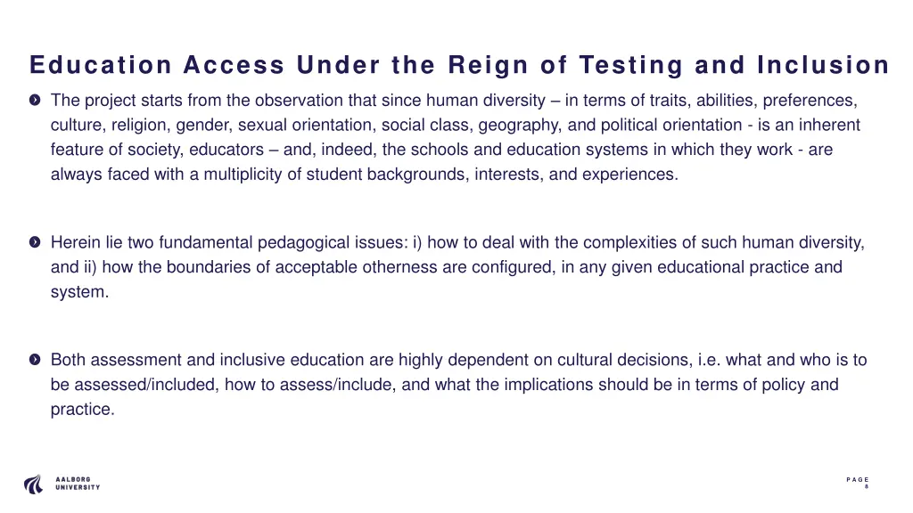 education access under the reign of testing