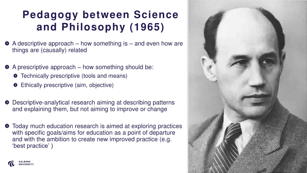 pedagogy between science and philosophy 1965