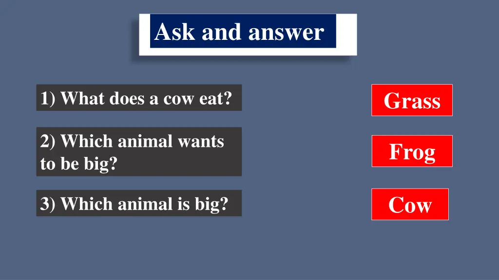 ask and answer