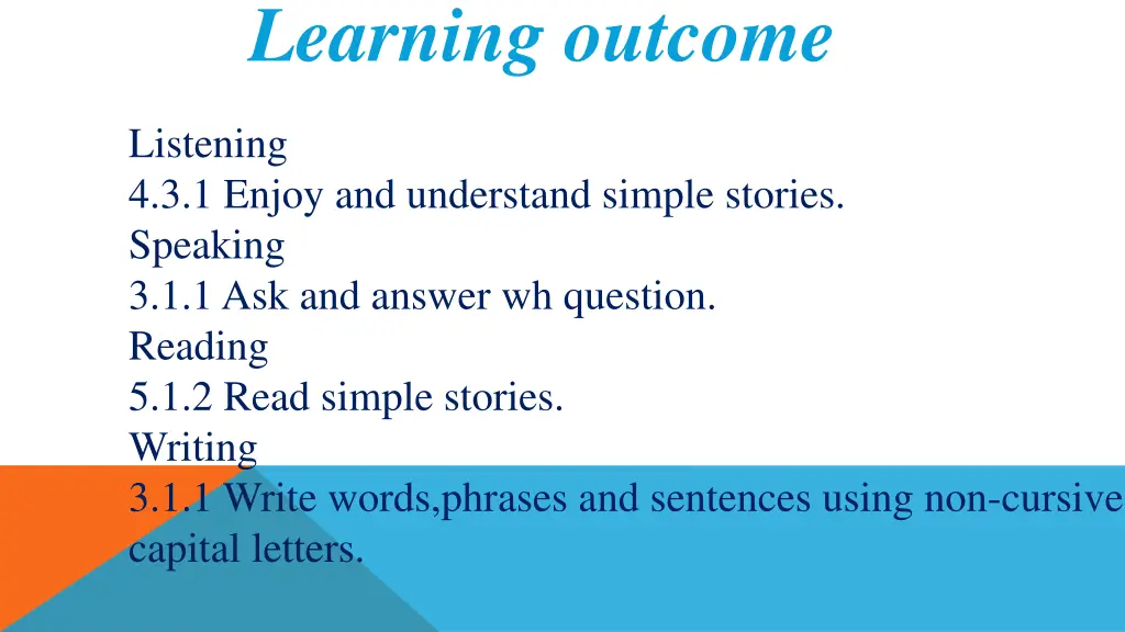 learning outcome