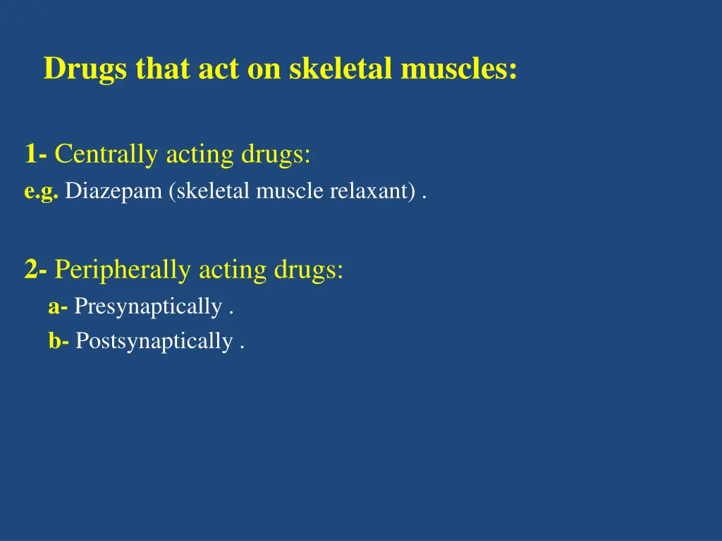 drugs that act on skeletal muscles