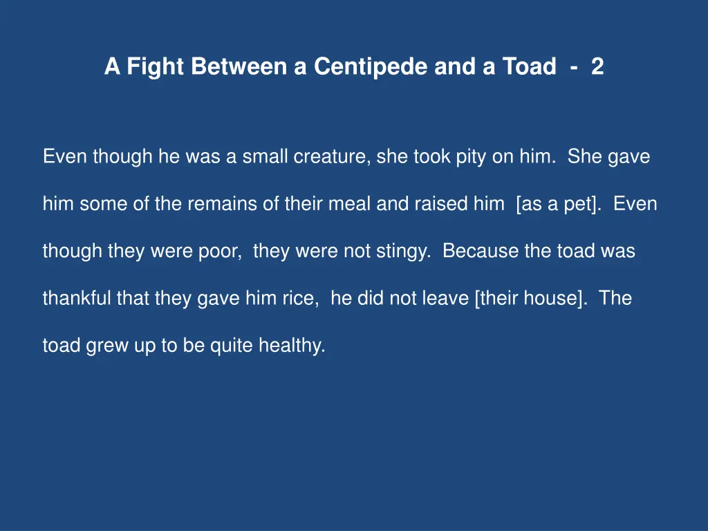 a fight between a centipede and a toad 2