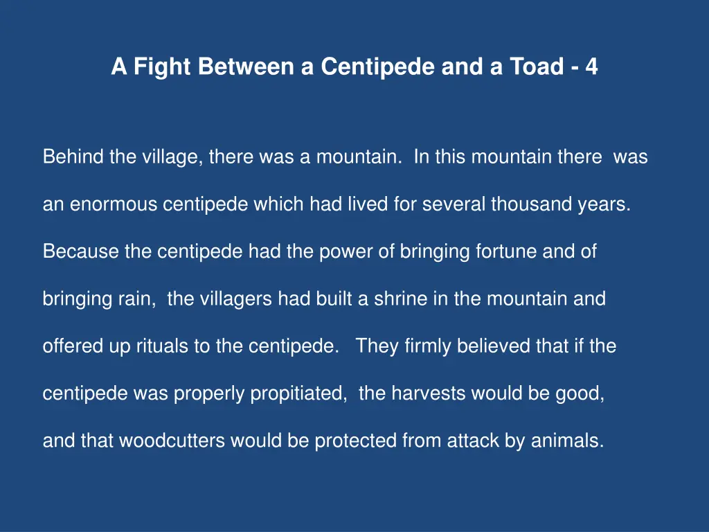 a fight between a centipede and a toad 4