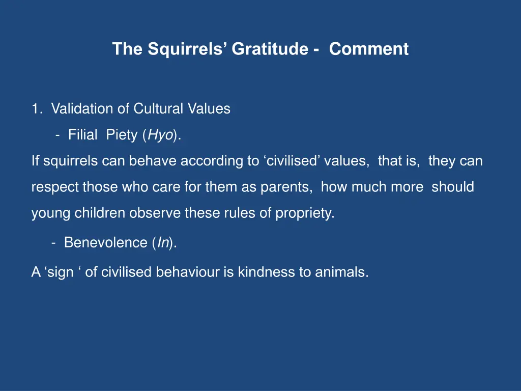 the squirrels gratitude comment