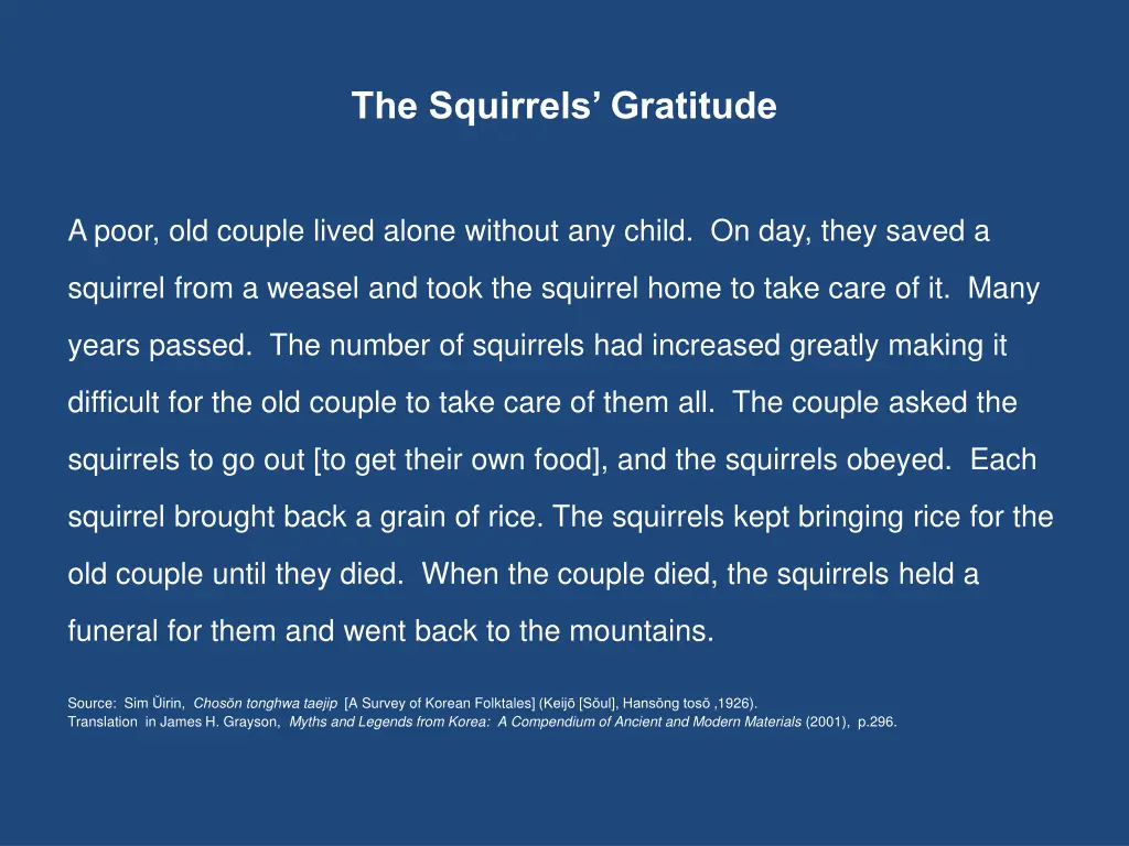 the squirrels gratitude