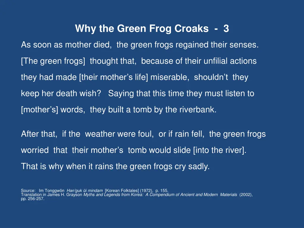 why the green frog croaks 3