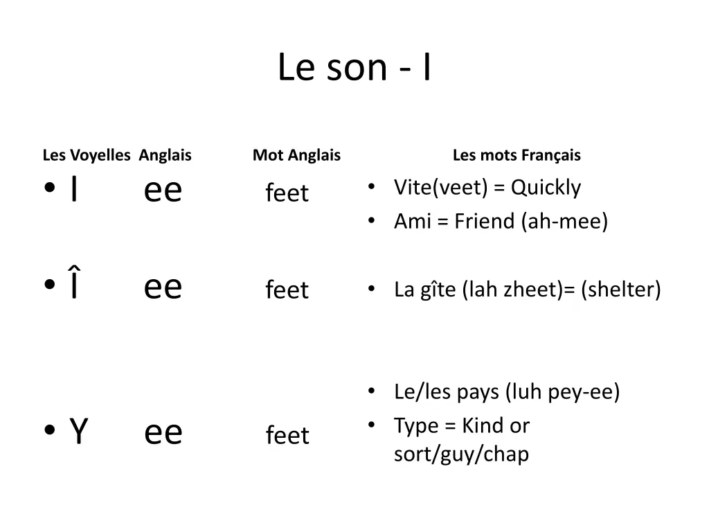 le son i