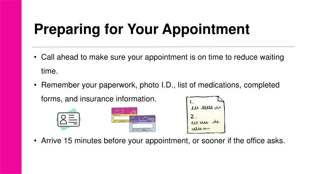 preparing for your appointment 1