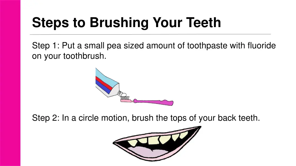 steps to brushing your teeth