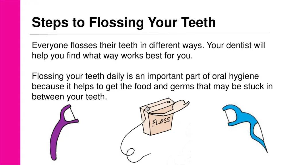 steps to flossing your teeth