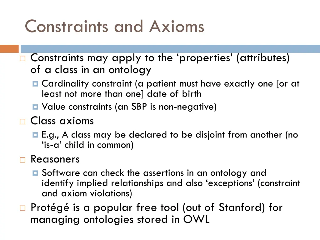 constraints and axioms