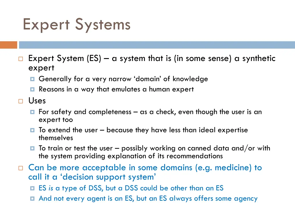 expert systems