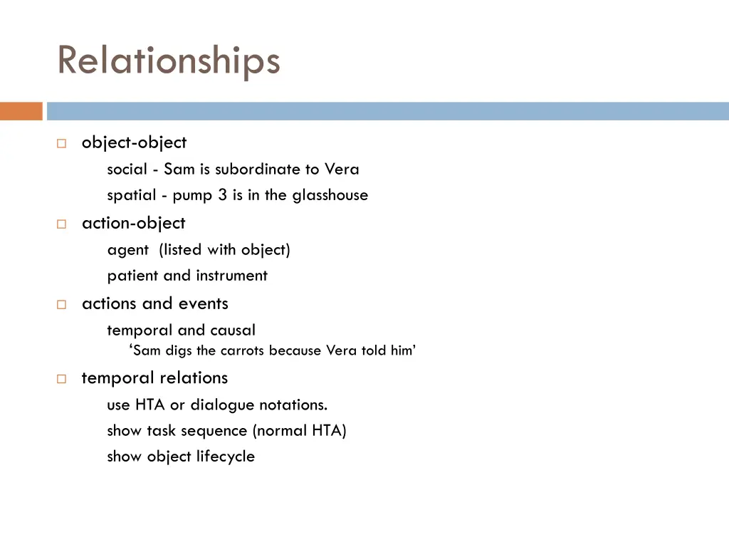 relationships