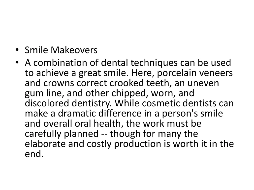 smile makeovers a combination of dental