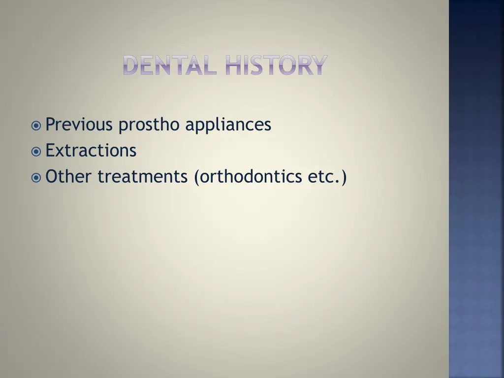 dental history