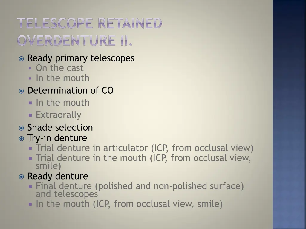 telescope retained overdenture ii