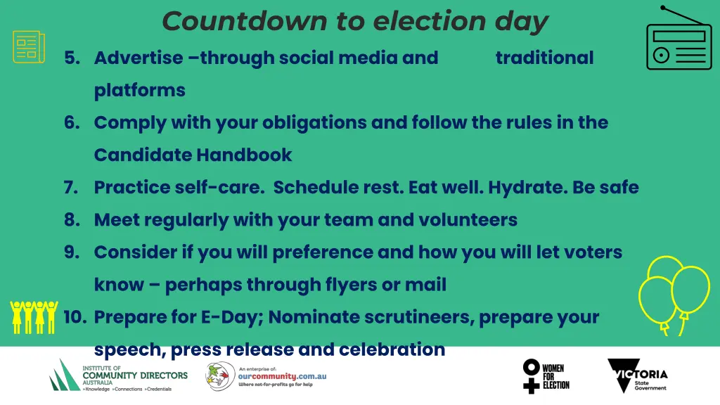 countdown to election day 5 advertise through