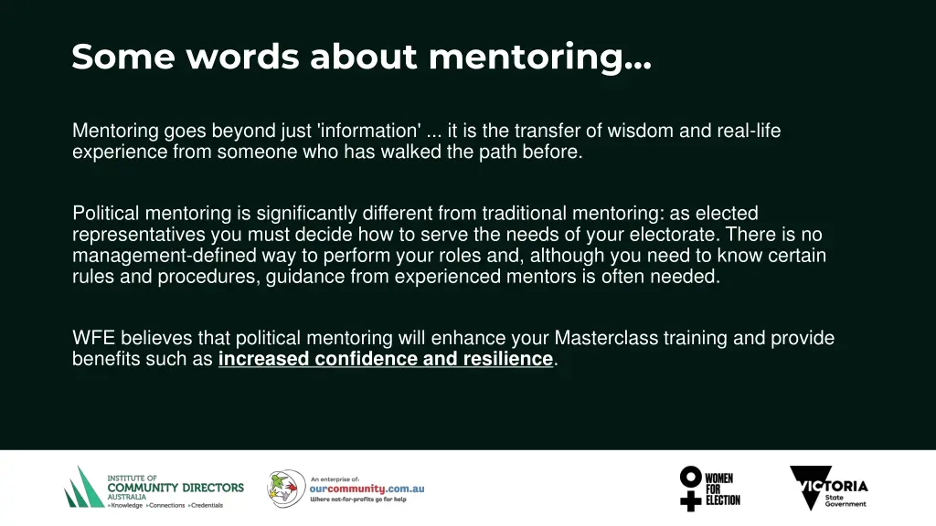 some words about mentoring