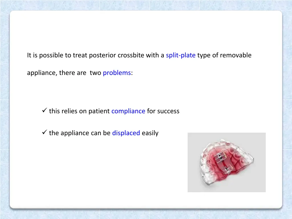 it is possible to treat posterior crossbite with