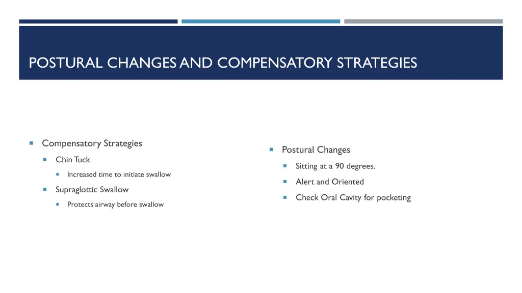 postural changes and compensatory strategies