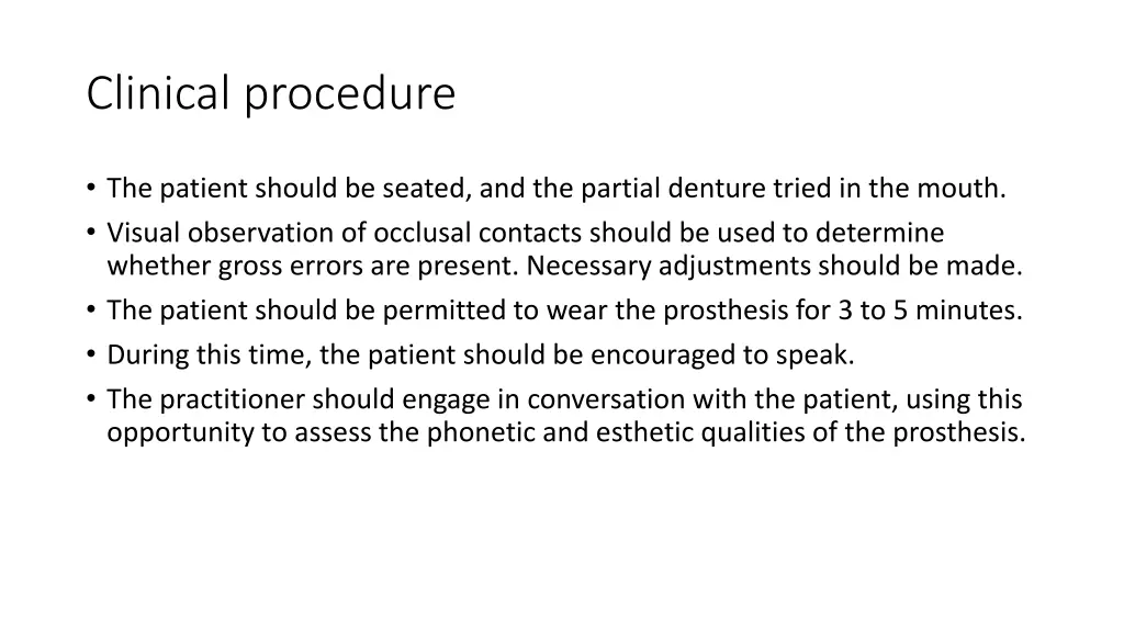 clinical procedure