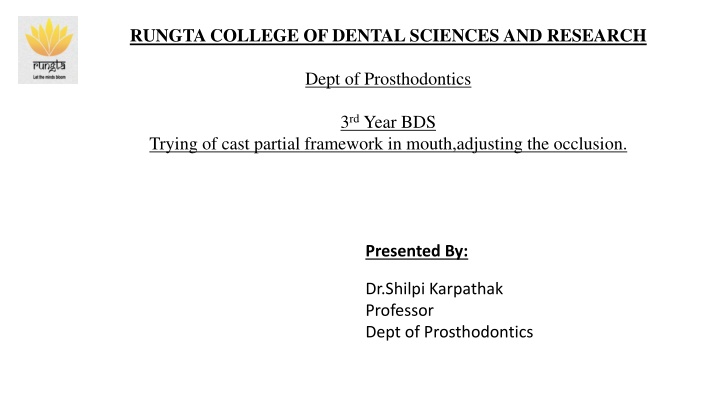 rungta college of dental sciences and research