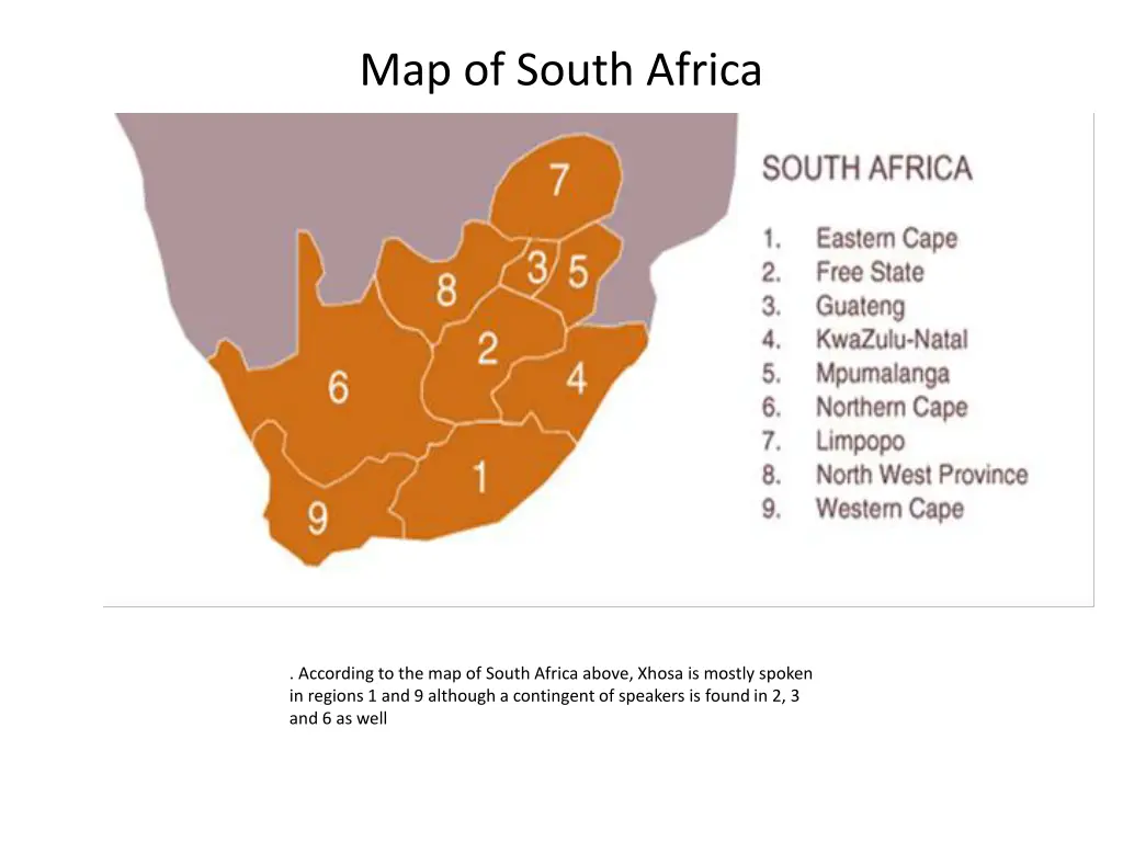 map of south africa