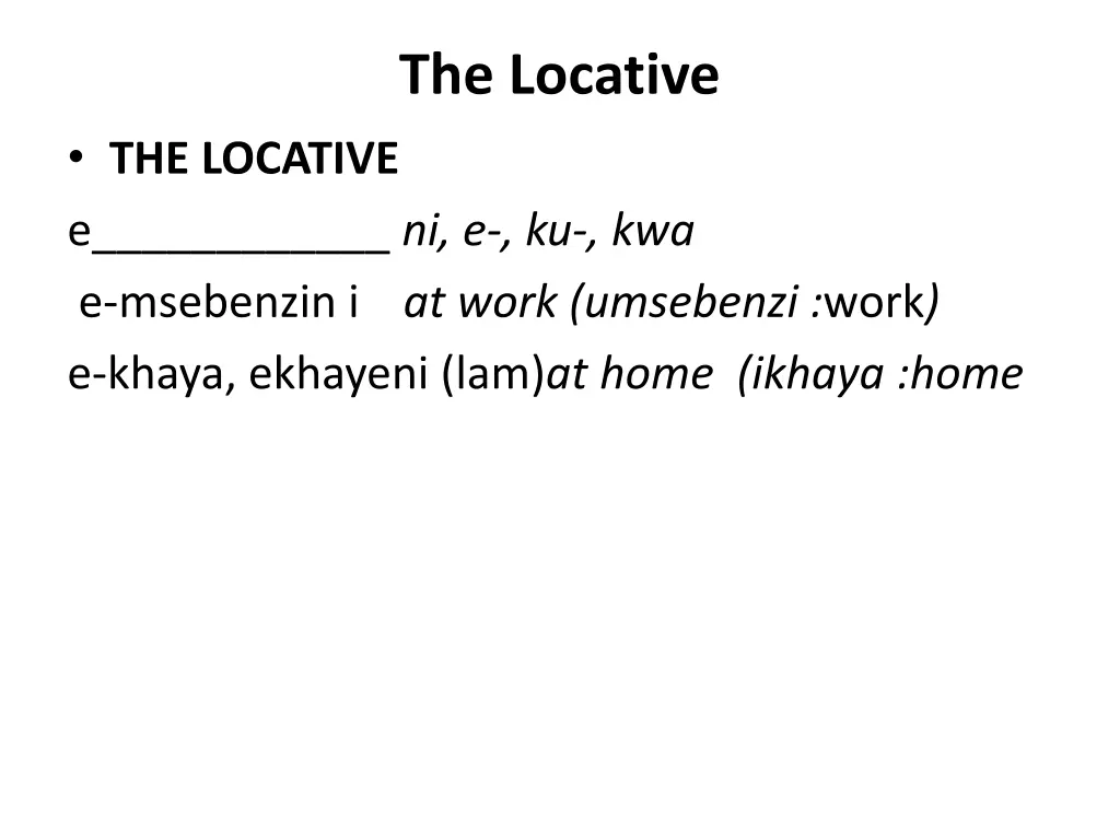 the locative