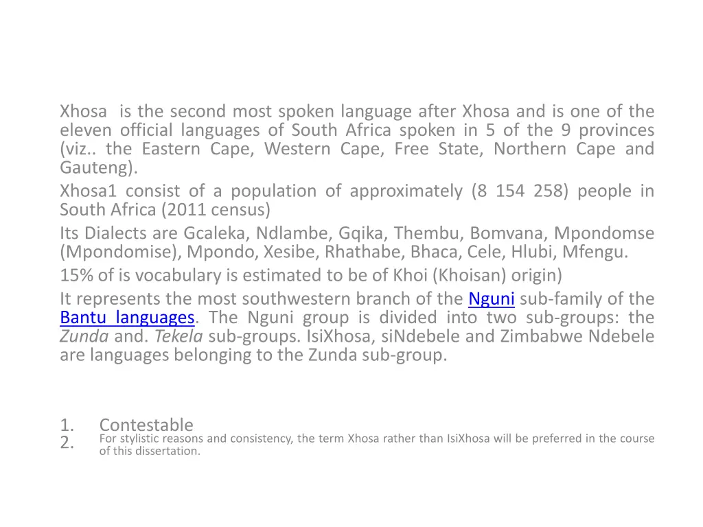 xhosa is the second most spoken language after