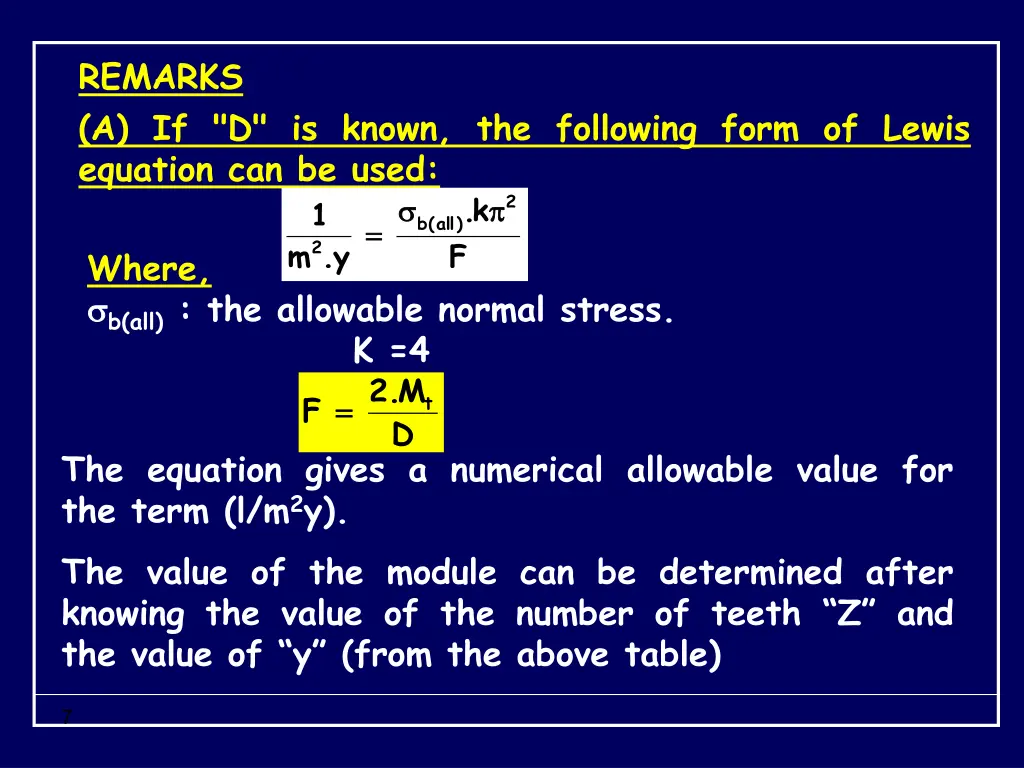 remarks a if d is known the following form