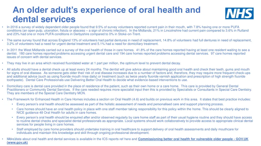 an older adult s experience of oral health