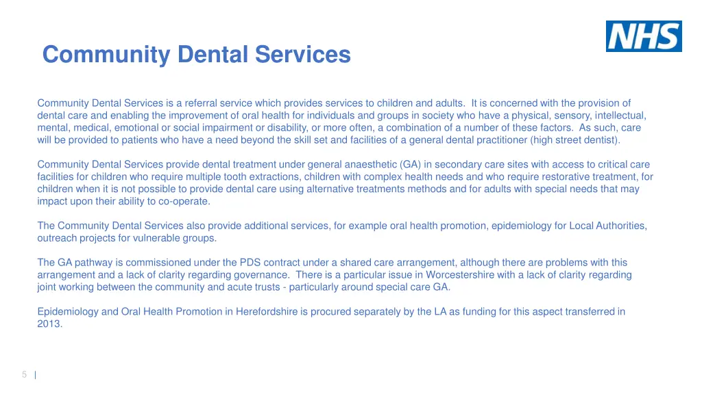 community dental services