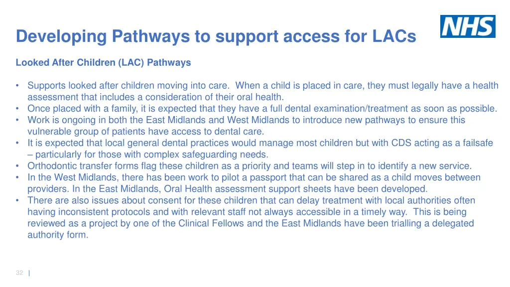 developing pathways to support access for lacs