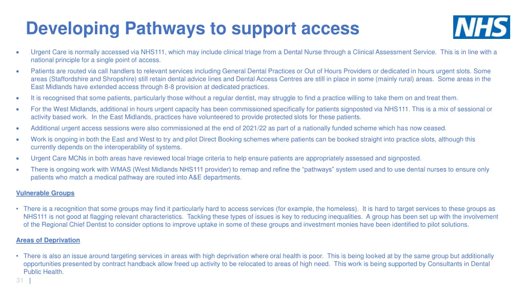 developing pathways to support access multiple