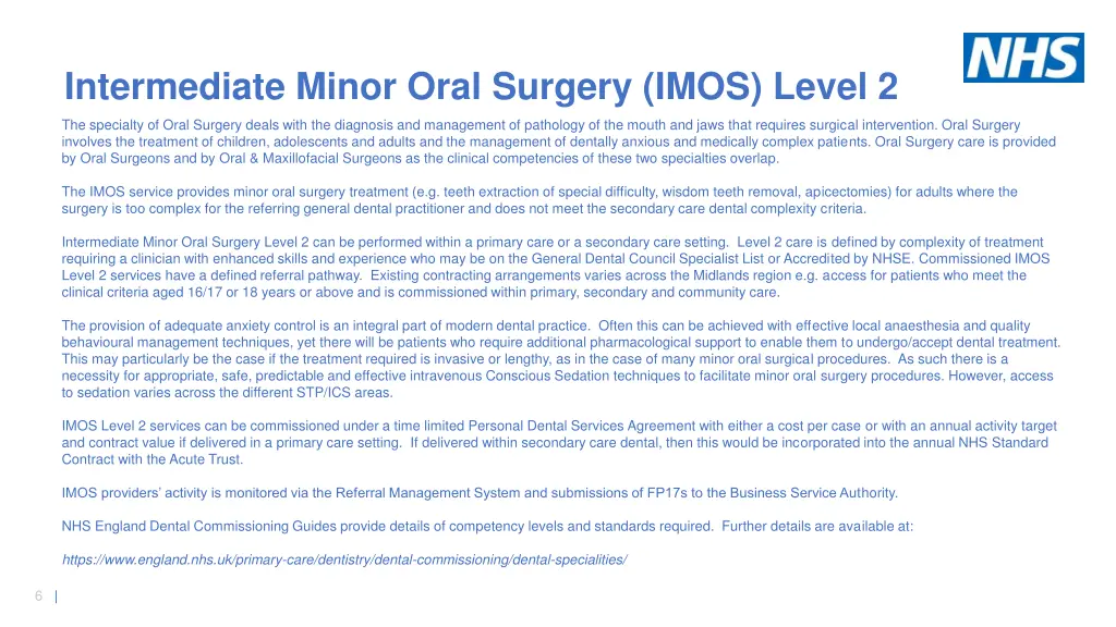 intermediate minor oral surgery imos level 2