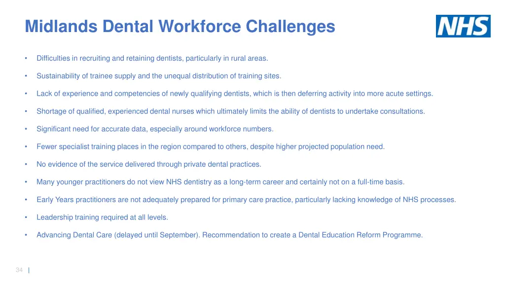 midlands dental workforce challenges