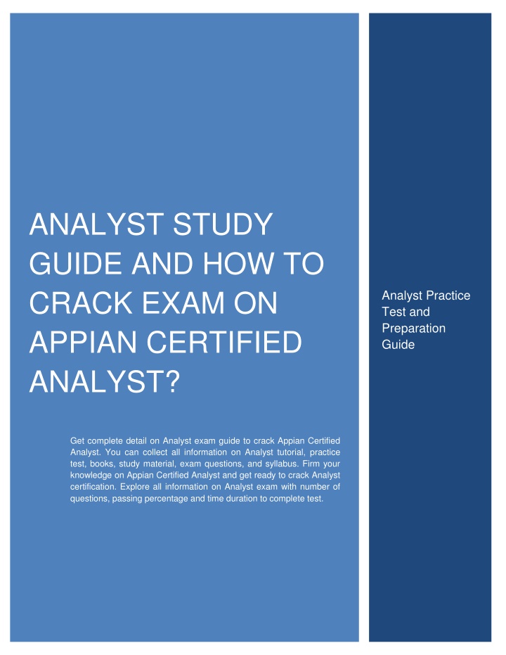 analyst study guide and how to crack exam