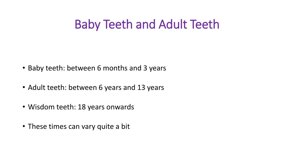 baby teeth and adult teeth baby teeth and adult