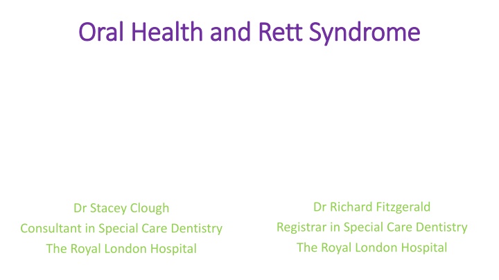 oral health and oral health and rett