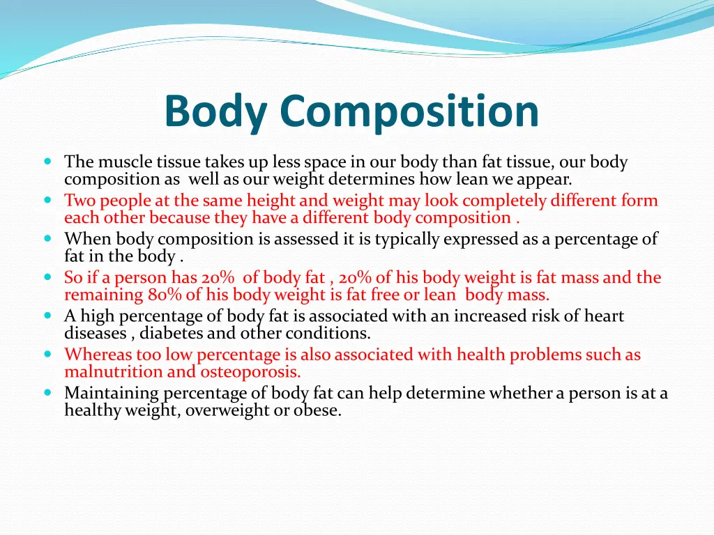 body composition 1